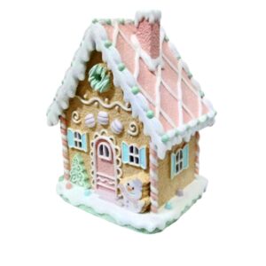 Pastelowy domek z piernika LED 25 cm